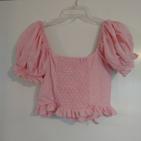 Showpo Floral Embroidered Puff Sleeve Crop Top - Picture 3 of 7